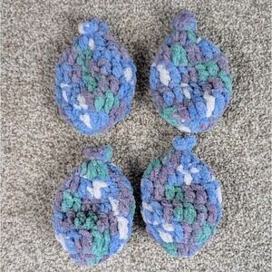 Handmade Crochet Water Balloons Reusable‎ Water Fight Summer Toy Set Purple Posy